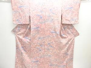 縮緬地　茶屋辻模様小紋着物